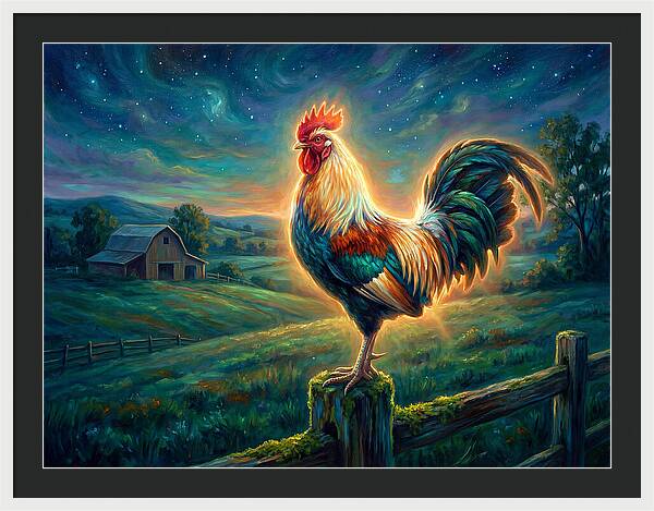 Rooster At Dawn