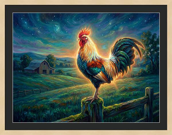 Rooster At Dawn