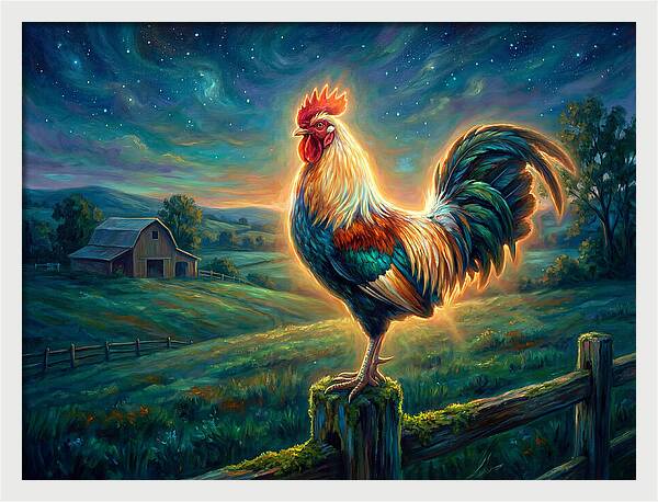Rooster At Dawn