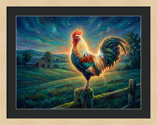 Rooster At Dawn