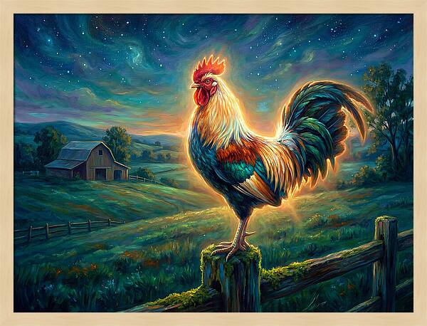 Rooster At Dawn