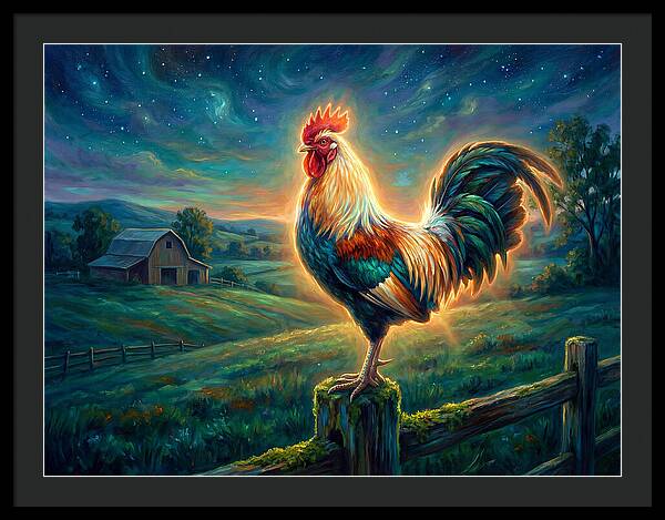 Rooster At Dawn