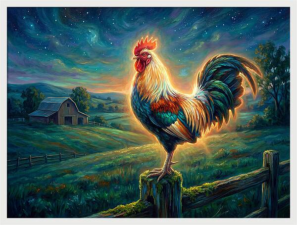 Rooster At Dawn