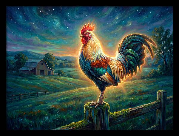 Rooster At Dawn