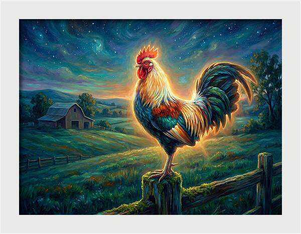 Rooster At Dawn