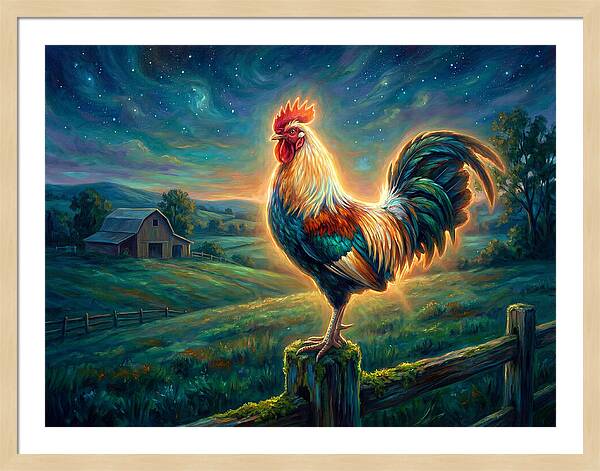 Rooster At Dawn