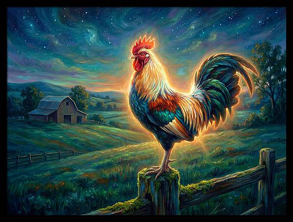 Rooster At Dawn