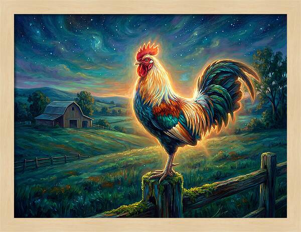 Rooster At Dawn