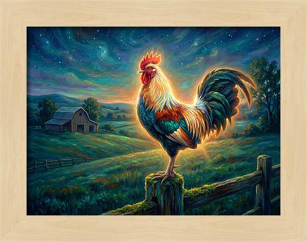 Rooster At Dawn