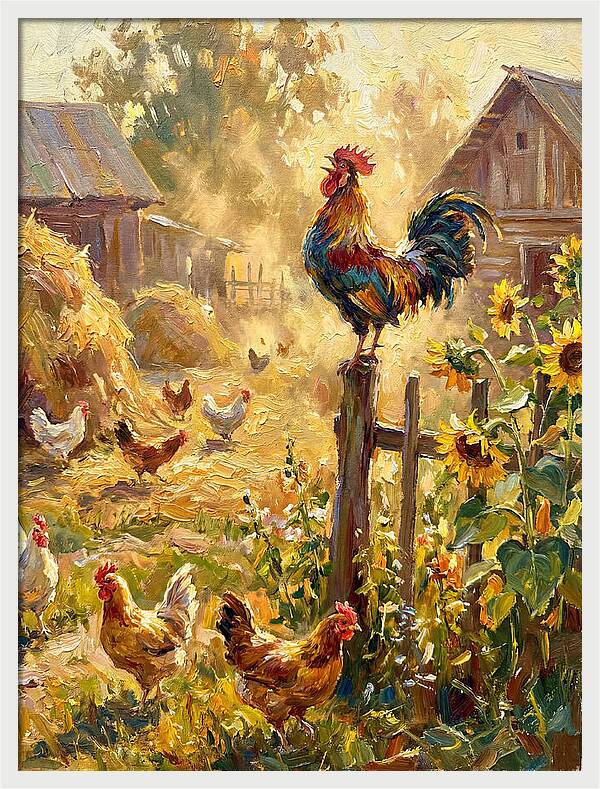Rooster In The Morning Light
