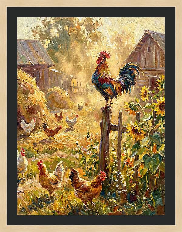 Rooster In The Morning Light
