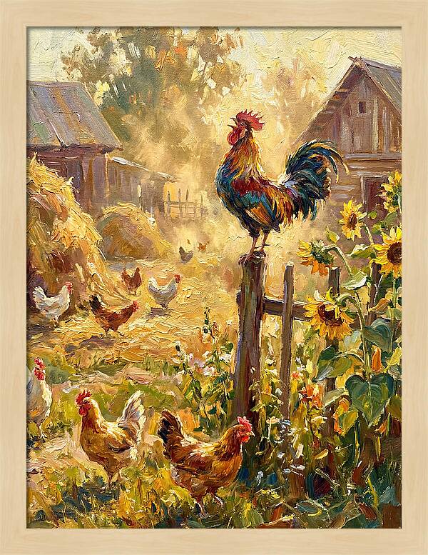 Rooster In The Morning Light