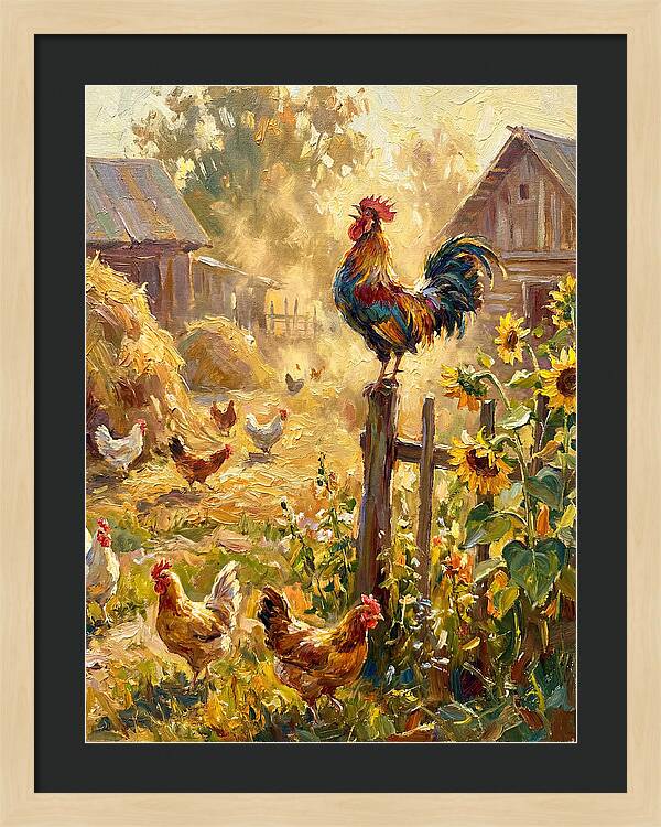 Rooster In The Morning Light