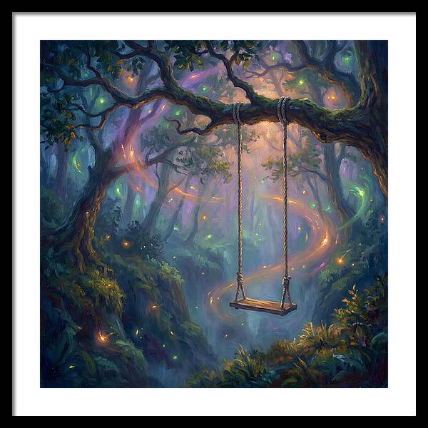 Rope Swing In Enchanted Forest