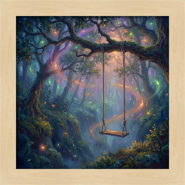 Rope Swing In Enchanted Forest