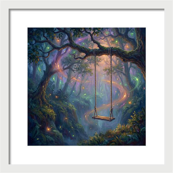 Rope Swing In Enchanted Forest