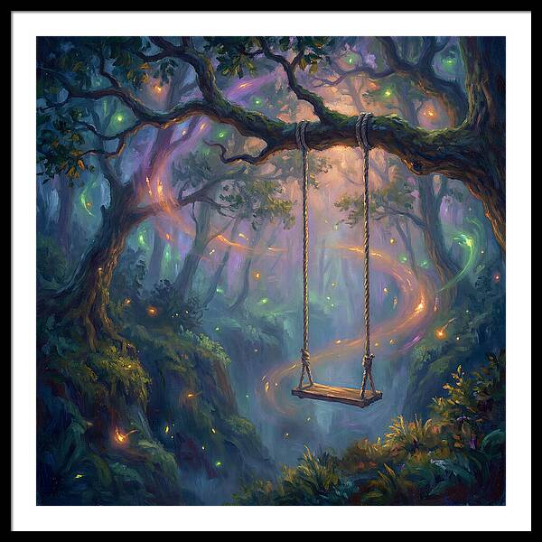 Rope Swing In Enchanted Forest