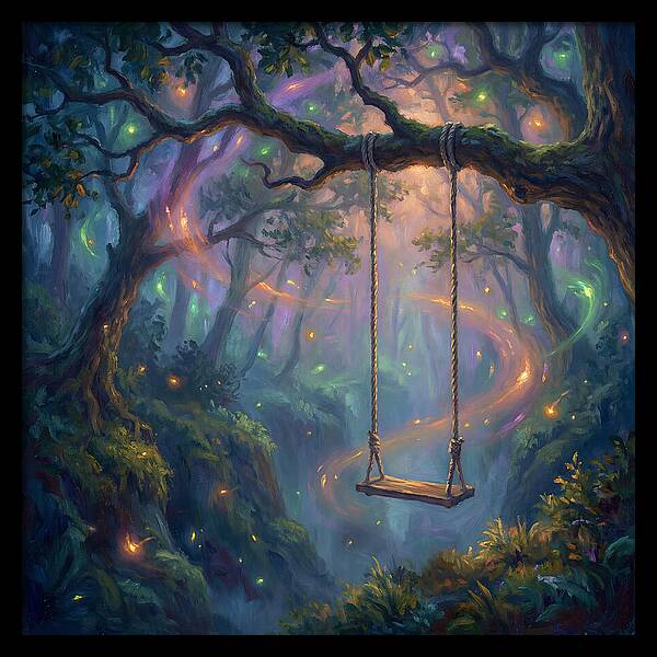 Rope Swing In Enchanted Forest