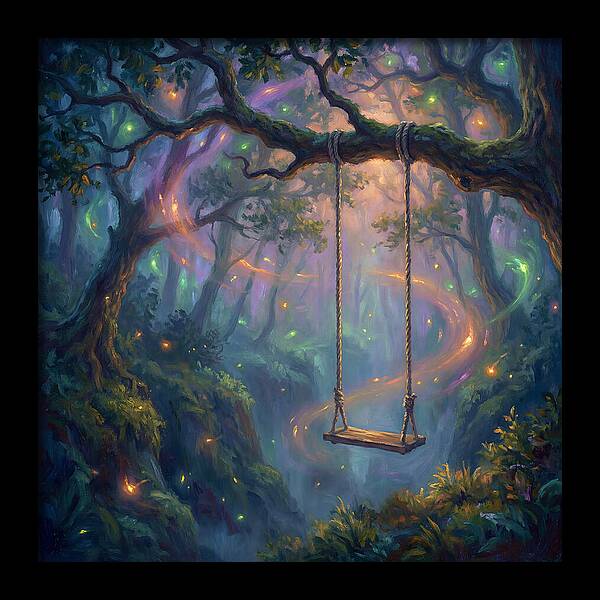 Rope Swing In Enchanted Forest
