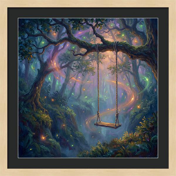 Rope Swing In Enchanted Forest