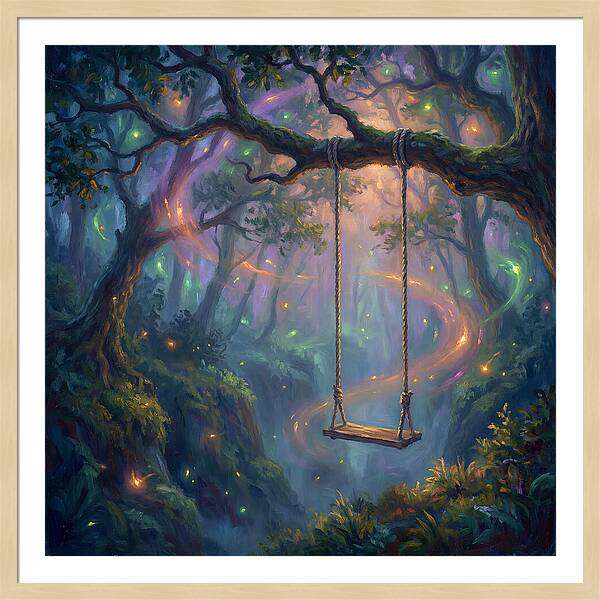 Rope Swing In Enchanted Forest