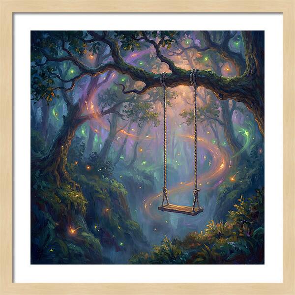 Rope Swing In Enchanted Forest