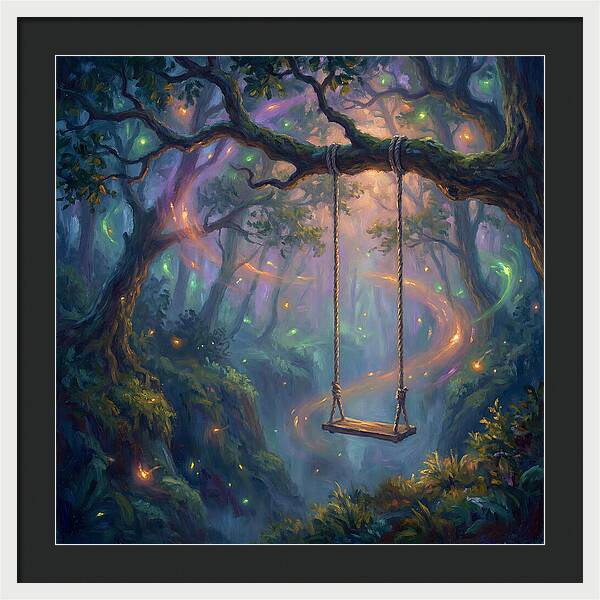 Rope Swing In Enchanted Forest