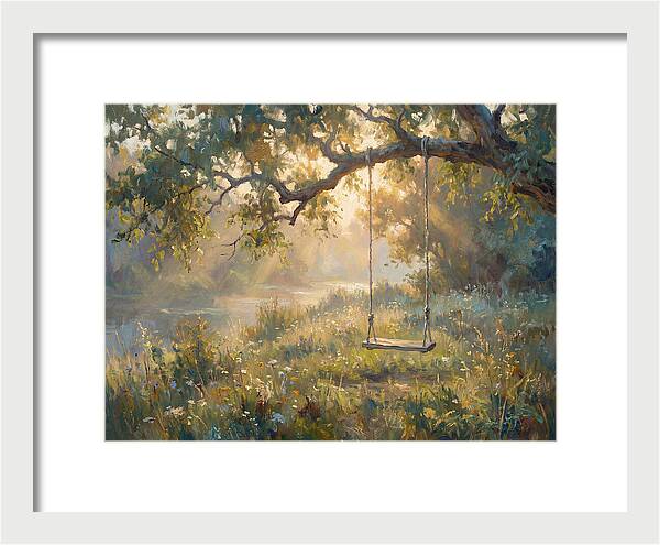 Rope Swing Under Golden Light