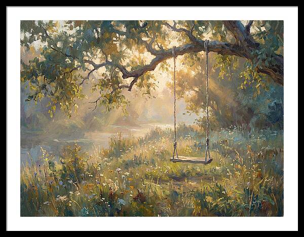 Rope Swing Under Golden Light