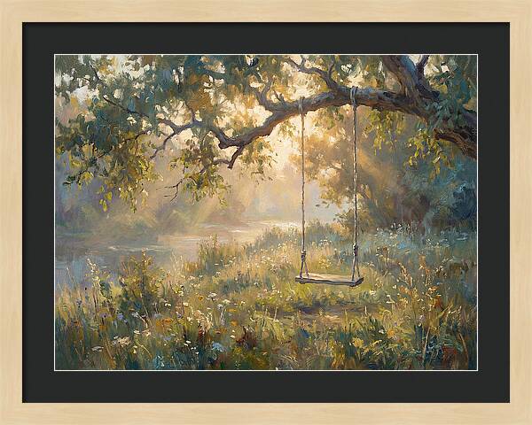 Rope Swing Under Golden Light