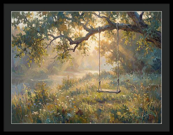 Rope Swing Under Golden Light