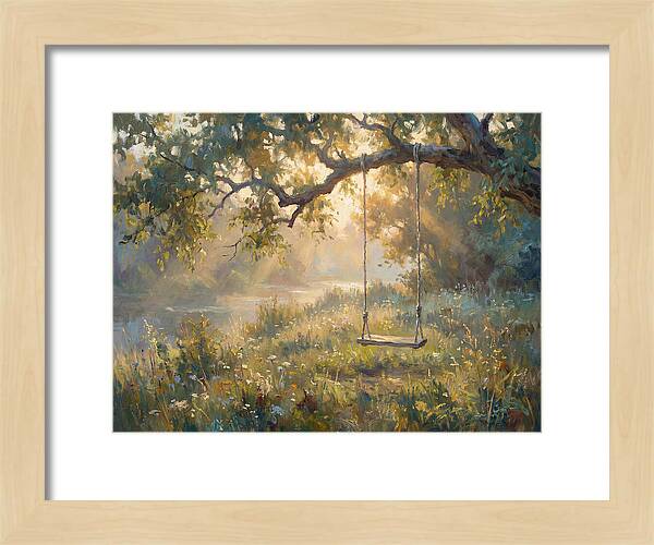 Rope Swing Under Golden Light