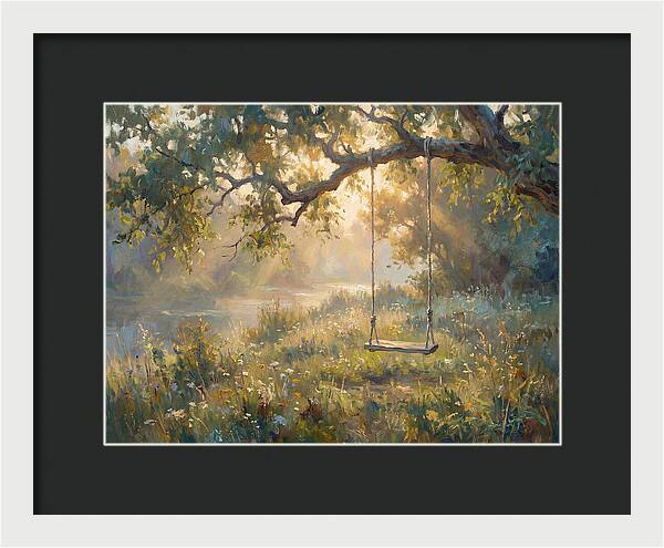 Rope Swing Under Golden Light