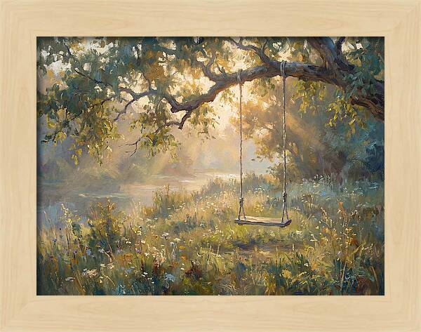 Rope Swing Under Golden Light