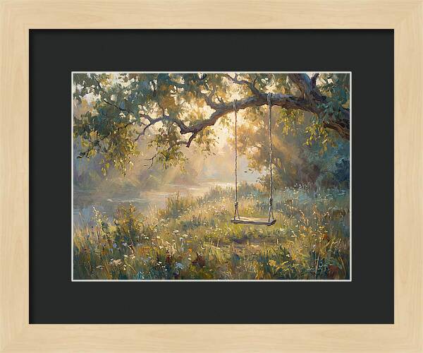 Rope Swing Under Golden Light
