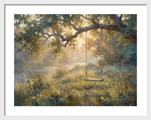 Rope Swing Under Golden Light