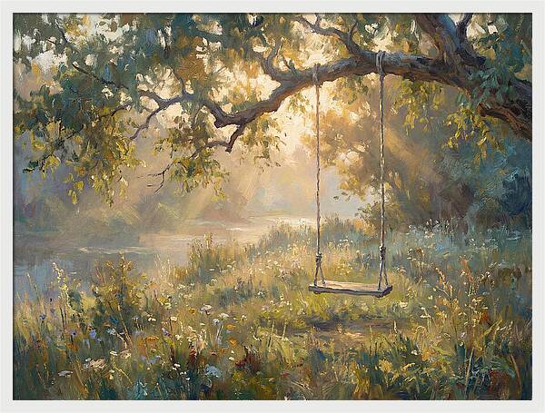 Rope Swing Under Golden Light