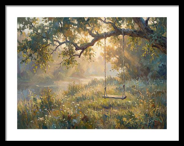 Rope Swing Under Golden Light
