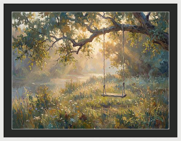Rope Swing Under Golden Light