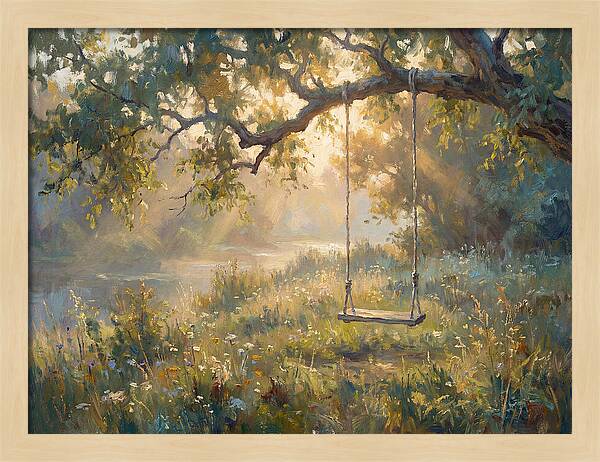 Rope Swing Under Golden Light