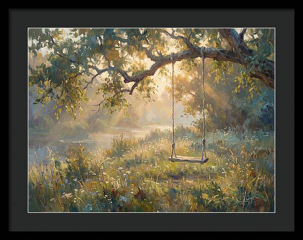 Rope Swing Under Golden Light