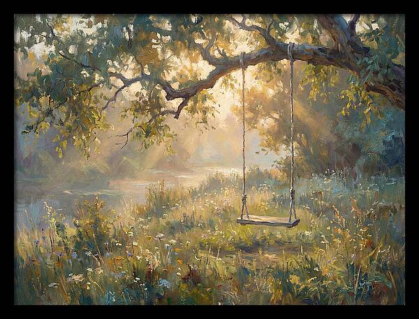 Rope Swing Under Golden Light