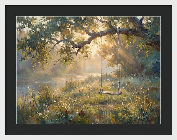 Rope Swing Under Golden Light