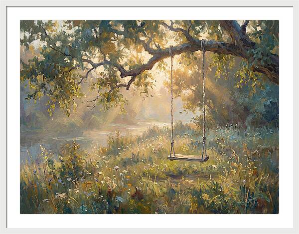 Rope Swing Under Golden Light