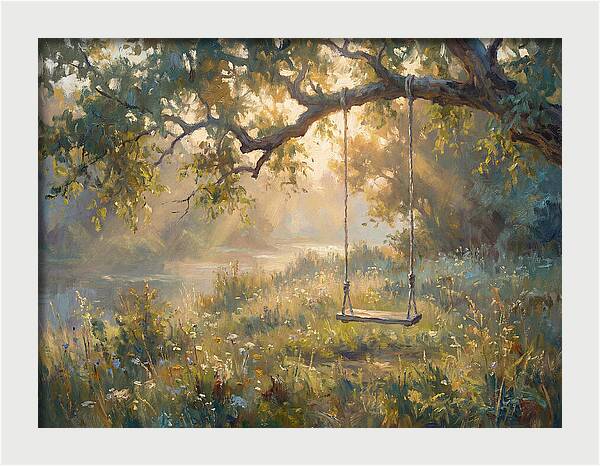 Rope Swing Under Golden Light
