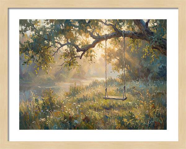 Rope Swing Under Golden Light