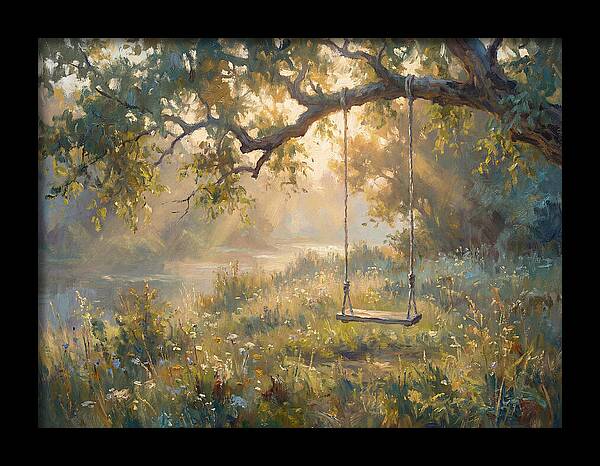 Rope Swing Under Golden Light