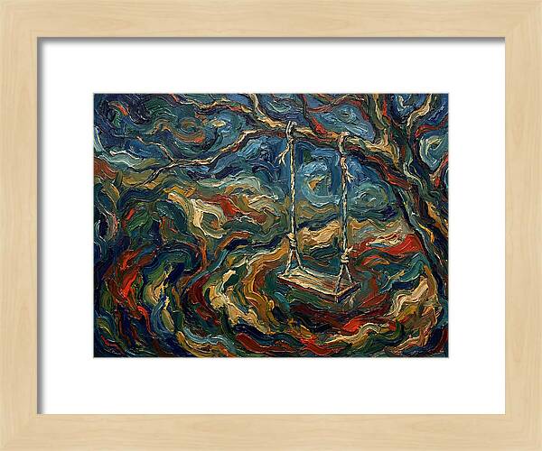 Rope Swing Under Swirling Skies