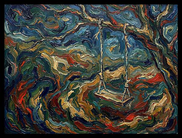 Rope Swing Under Swirling Skies