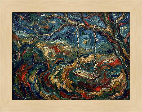 Rope Swing Under Swirling Skies